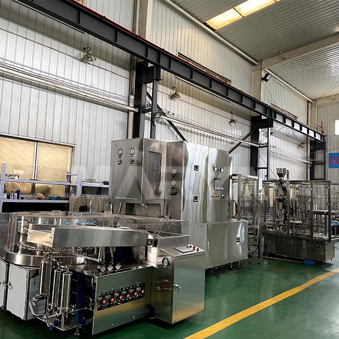 Projet de ligne de remplissage de poudre de flacon dominicain