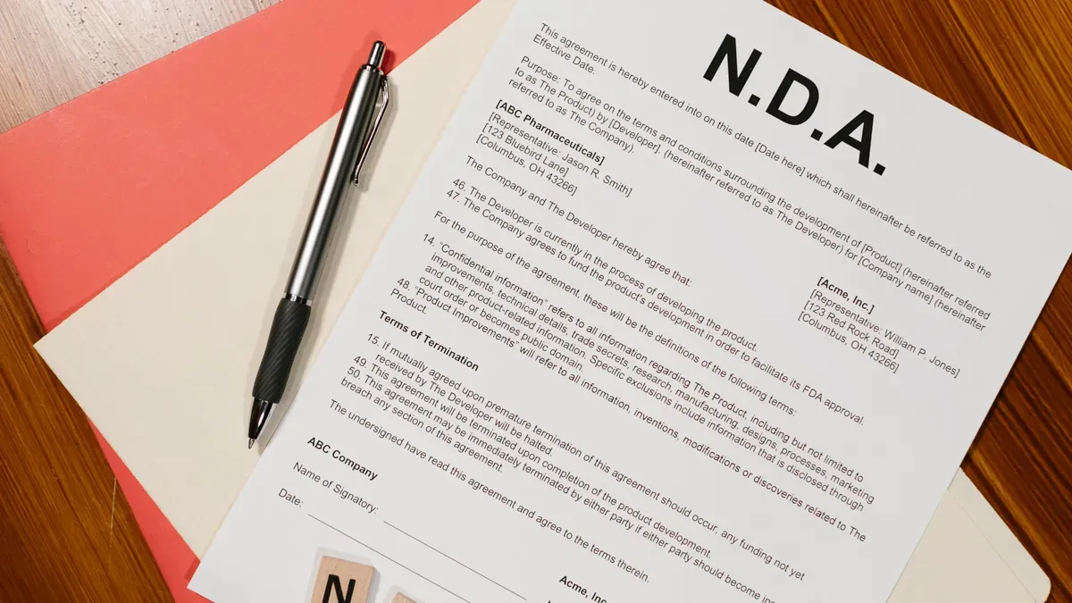 Processus de soumission de NDA